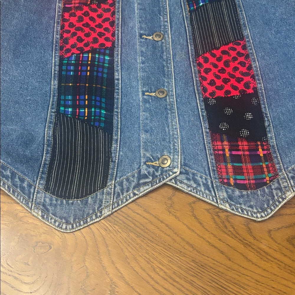Denim Patchwork Vest - Picture 5 of 11